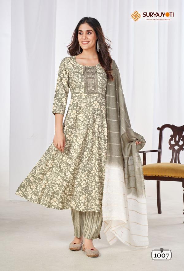 Suryajyoti Anarkali Special Vol-1 – Anarkali Kurti With Pant & Dupatta